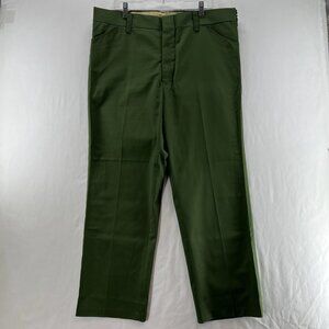 Towncraft Vintage Dress Pants Men 40x29 JCPenney Workwear Slacks Straight Green